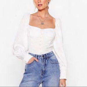 Nasty Gal Puff Sleeve Blouse
NWT